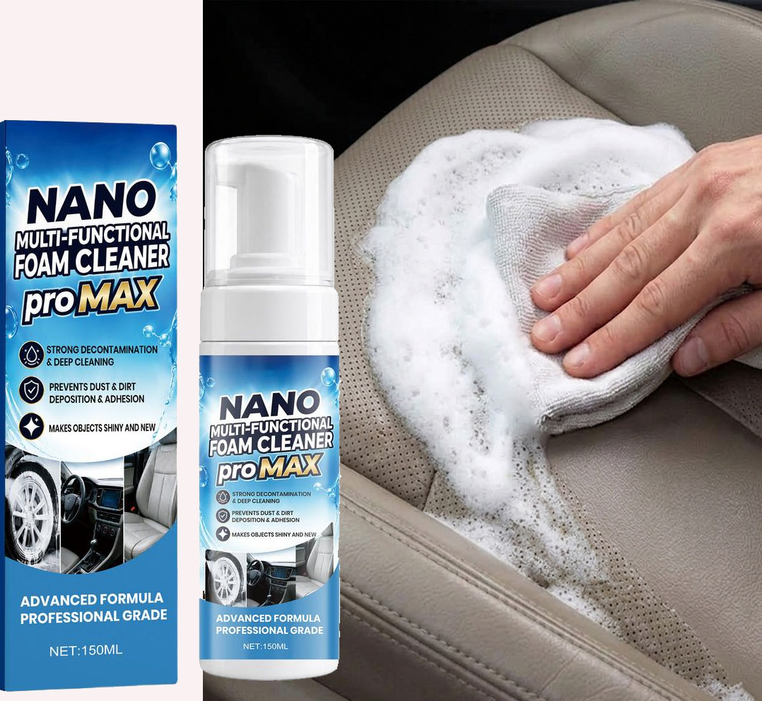 Seat Cleaner Fabric - 泡状クリーナー。頑固な汚れを落とし、臭いを除去。効果的な処方で、柔らかさを保ちながら、ソファや車のシートなどの生地をきれいにします。