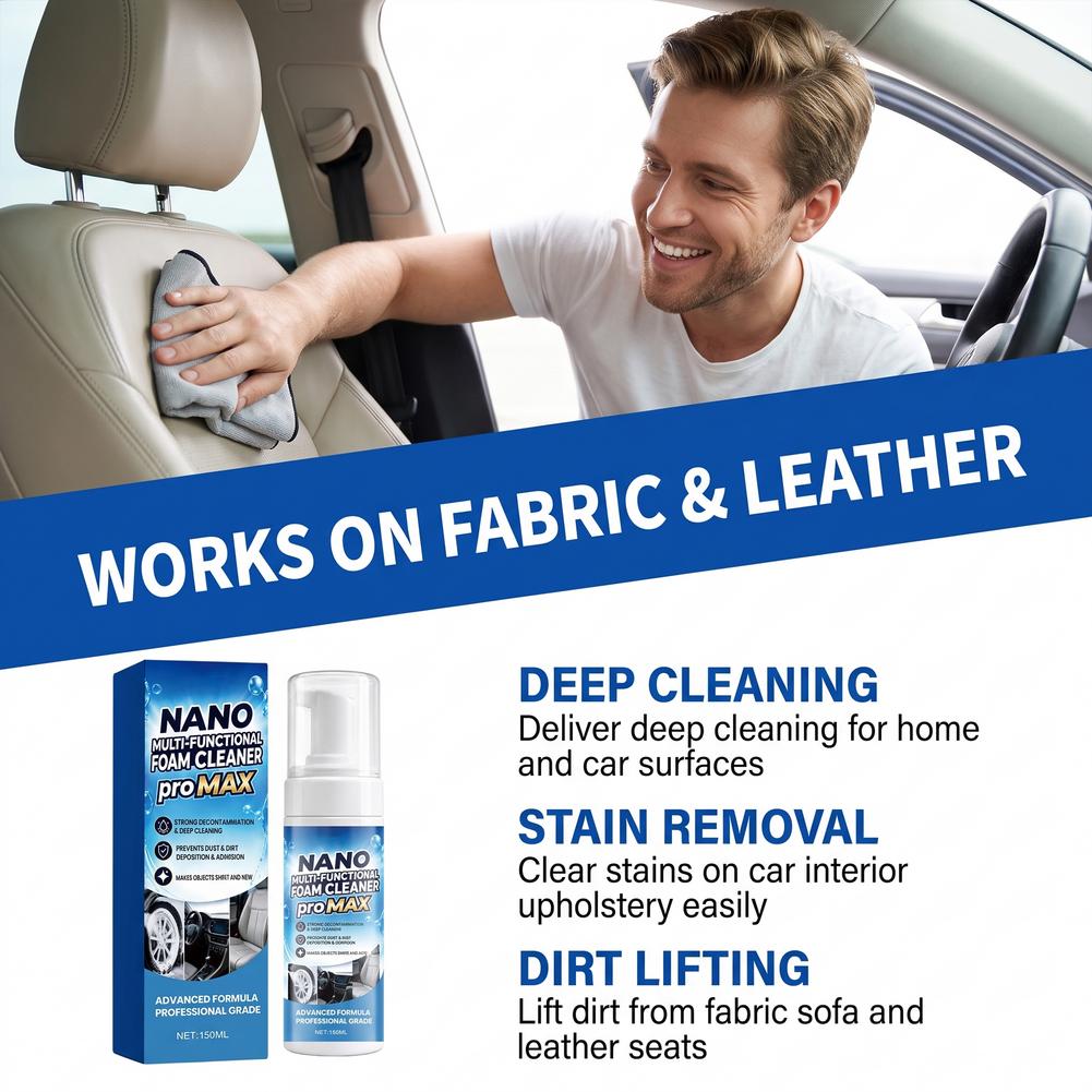 泡状クリーナー。頑固な汚れを落とし、臭いを除去。効果的な処方 - Seat Cleaner Fabric のレビューと価格